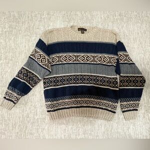 Men's Patterned Crewneck Sweater